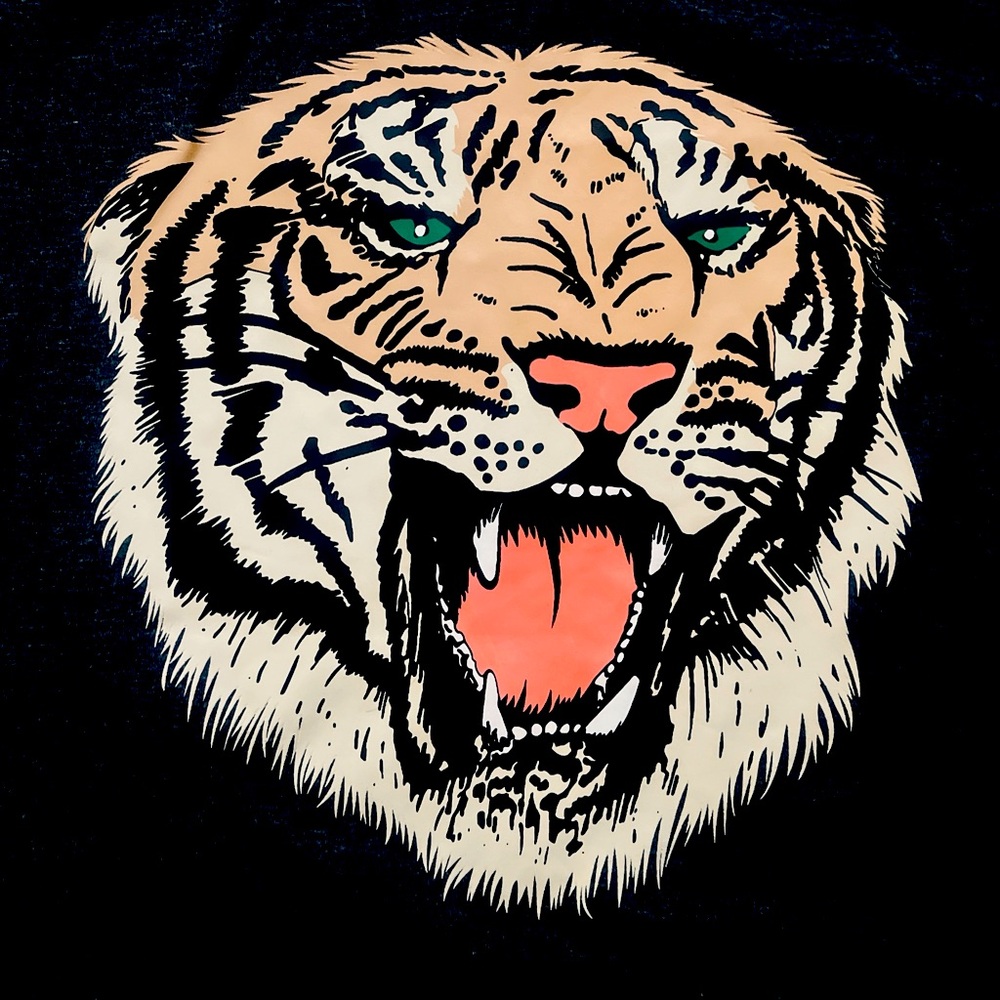 Tiger Head Dark Gray 2XL T-shirt